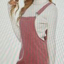 Pink corduroy overall bib pinafore suspender dress, size S Barbiecore boho Photo 3