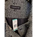 Jones New York New  Black and White Herringbone Pea Coat Size 16 Photo 3