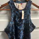 Pilcro NWT XS  Blue Motif Velveteen Racerback Tank Photo 9