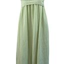 Vince  Sweet Grass Green Bow-Back Pleated Square Neck Midi Dress Medium NWT Photo 2