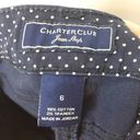 Charter Club  Navy Blue Polka Dot Skinny Jeans Photo 3