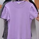 Skinny Girl  Soft Stretchy Purple Puff Sleeve Tee Size 2X New! Photo 3