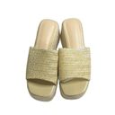 Tan Woven Espadrille Wedge Sandals Platform Espadrilles Womens 8 NEW Photo 1