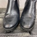 ZARA  Leather Black Lug Sole Heeled Chelsea Ankle Boots 8 Photo 6