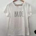 Rae Dunn  White BRIDE Short Sleeve Graphic NWT Photo 1