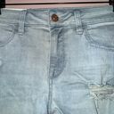 PacSun Light Blue Denim Distressed Super Stretch Denim Shortie Shorts 25 NWT! Photo 2