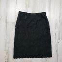 Anne Klein  II Black Knee Length Lace Straight Pencil Skirt Women's Size 6 Photo 1