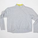 Sweaty Betty Serenity Cotton Blend Stretch Knit Mock Neck Pullover Sweater Gray Photo 0