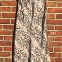 Lucy Paris Gold and Tan  Sexy Snakeskin Print Midi Skirt Photo 3