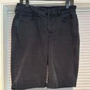 NYDJ  black denim Briella shorts 11” inseam size 12 with roll cuffs Photo 0