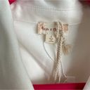 Hem & Thread  Womens White Collared Button Up Roll Tab Sleeves Blouse New Large L Photo 48