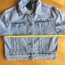 Wild Fable  Cropped, Slightly Distressed, Jean Jacket, Light Blue, Size XS, NWT Photo 9