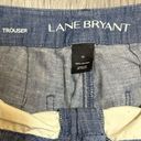 Lane Bryant  Trouser Blue Chambray Pants Size 14 Photo 2