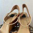 DKNY Vintage 90s Italian Tan Wedge Heels 9.5 Photo 2