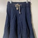 DKNY  Womens Linen Skirt Blue Denim Minimalist A Line 90's Y2K VTG Tiered Size 2 Photo 0