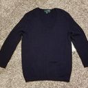 Polo Rhalp Lauren Cable-Knit Wool-Cashmere V-Neck O Sweater Size M  New Photo 0