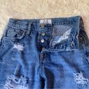 We The Free Free People  Distressed Button Fly High Waisted Jeans Photo 4