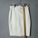 DKNY  Skirt Womens 0 Straight Pencil Cream Textured Belted Career Workwear Casual Photo 3