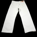 Levi’s Levi's Snap Ribcage Straight Ankle Jeans Exposed Button Fly White Size 31 x 27 Photo 2