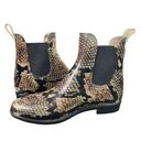 Ralph Lauren Lauren  Tally Bo Rai Snakeskin Rubber Booties Photo 2