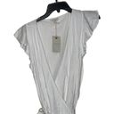 Lucky Brand  Wrap Dress Size Small White Linen Blend Side Tie Womens New Photo 1