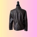 Brave Soul Women’s Long Sleeve Chocolate Faux Leather Jacket Size Large Photo 2