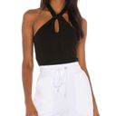 The Range  Black Bodysuit Wave Rib Tied Bodysuit Photo 5