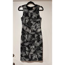 Rebecca Taylor  Black White Abstract Print Sleeveless Sheath Dress Size 2 New Photo 1