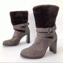 Stuart Weitzman  FURSTUP SLATE GRAY SUEDE BOOTIES Photo 7