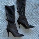 Black leather knee high boots size 6 Photo 0