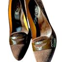 Tod's - Women's  Brown Suede Pump Loafers Heels  41/  US Size 10  Preowned Photo 0