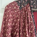 Faherty Ophelia Wrap Blouse Red Black Size S Photo 3