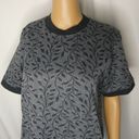 Cathy Daniels  Vines Metallic 1/2 Short Sleeve Sweater Grey Silver Black Small Photo 2