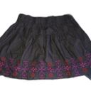 American Eagle  Gray Tribal Embroidered Skirt Small Photo 2