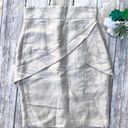 Tracy Reese LINEN METALLIC GOLD PENCIL SKIRT 4 Photo 0