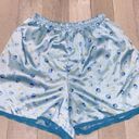 Vintage Blue  floral silky shorts size small Photo 1