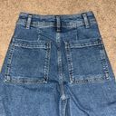 ZARA  Marine (Sailor) Wide Straight High Waisted Jeans Blue 2 Photo 6