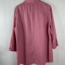 Orvis  100% Linen Pink Button Front Long Sleeve Collared Shirt Women’s Plus Sz 18 Photo 7