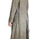 Burberry  Irish Tweed Belted Vintage Wool Trench Coat sz 14 Long Photo 4