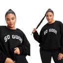 Good American  Black "So Good" Oversized
Sweatshirt(Size XS) Photo 1