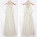 Lulus NEW Lulu’s Wonder Years Halter Maxi Dress size S Ivory Polka Dot Photo 10