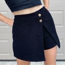 ZARA  Preppy Classic Tweed High Waisted Skort with Gold Buttons Medium NWT Photo 1