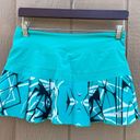 Nike  Womens Skort Skirt Victory Pleated Tennis Teal Black White Print Small Photo 0