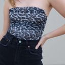 Tic Toc Grey Cheetah Structured Bustier top Photo 1