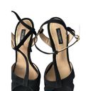 Dolce & Gabbana  Black Suede Ankle Strap Sandals Heels Sz 38/8 NEW Photo 2