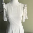 Here Comes the Sun  white ruffle sleeves open back mini dress Photo 1