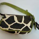 Jane Jones Giraffe Cow Animal Print Faux Leather Shoulder Bag Green Photo 0