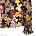 Who What Wear  Black Floral High Neck Silky Blouse size XS Photo 5