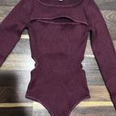 GUESS Women's Long Sleeve Liv Cut Out Rib Bodysuit Photo 8