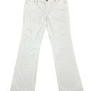 Banana Republic Factory Jeans Women 10/30" White Wide-Leg Flare Mid-Rise Stretch Photo 1